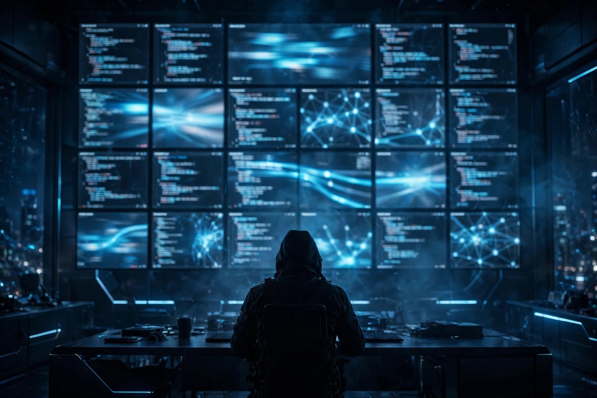 Security operations center monitoring cyber threats, illustrating Google Gemini 4 Argon's defensive cybersecurity focus