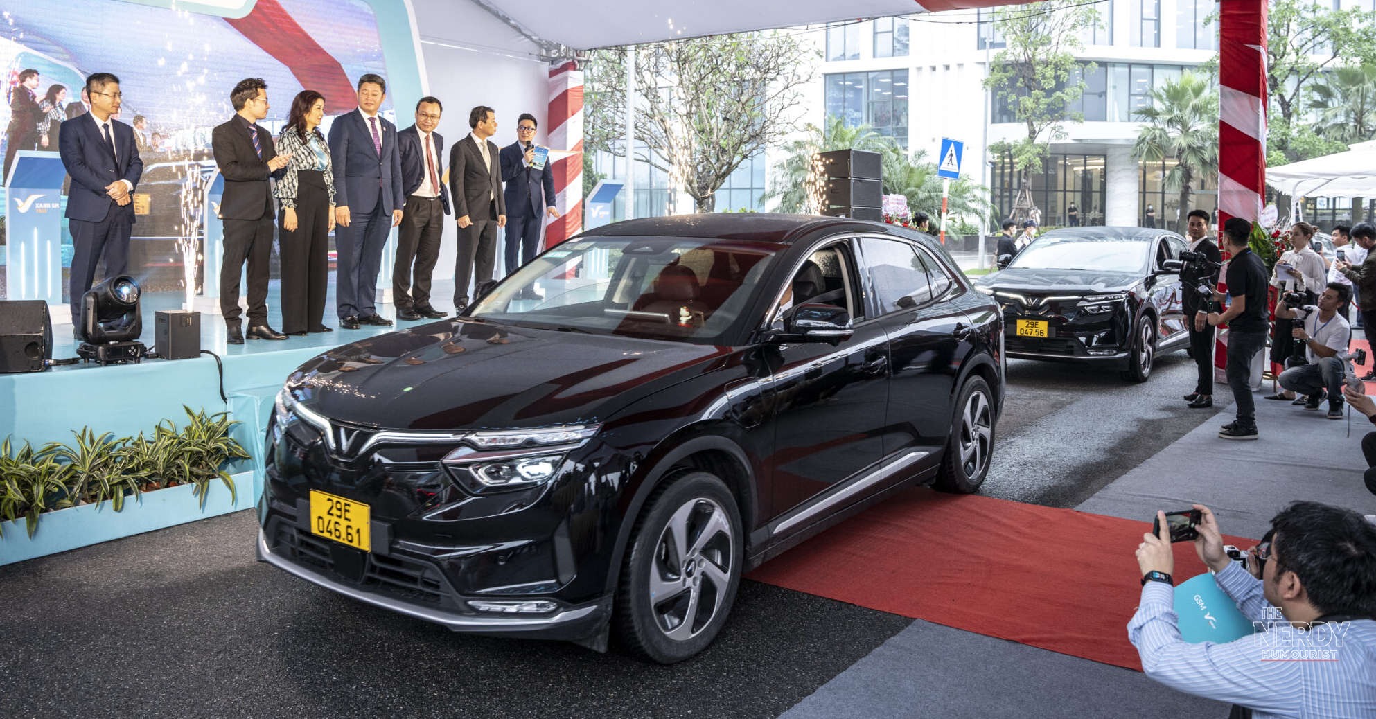 Green SM's 2023 launch event in Vietnam, where its all-electric taxi service began