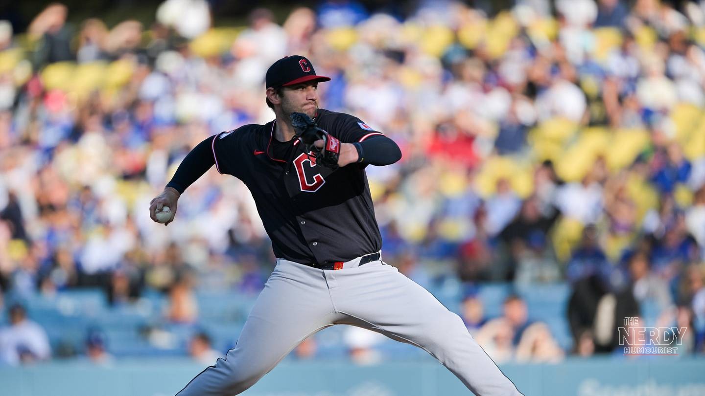 Cleveland Guardians ace Gavin Williams delivering a pitch during the 2026 season, as his nine strikeouts powered the Guardians Rays ALCS Game 3 score
