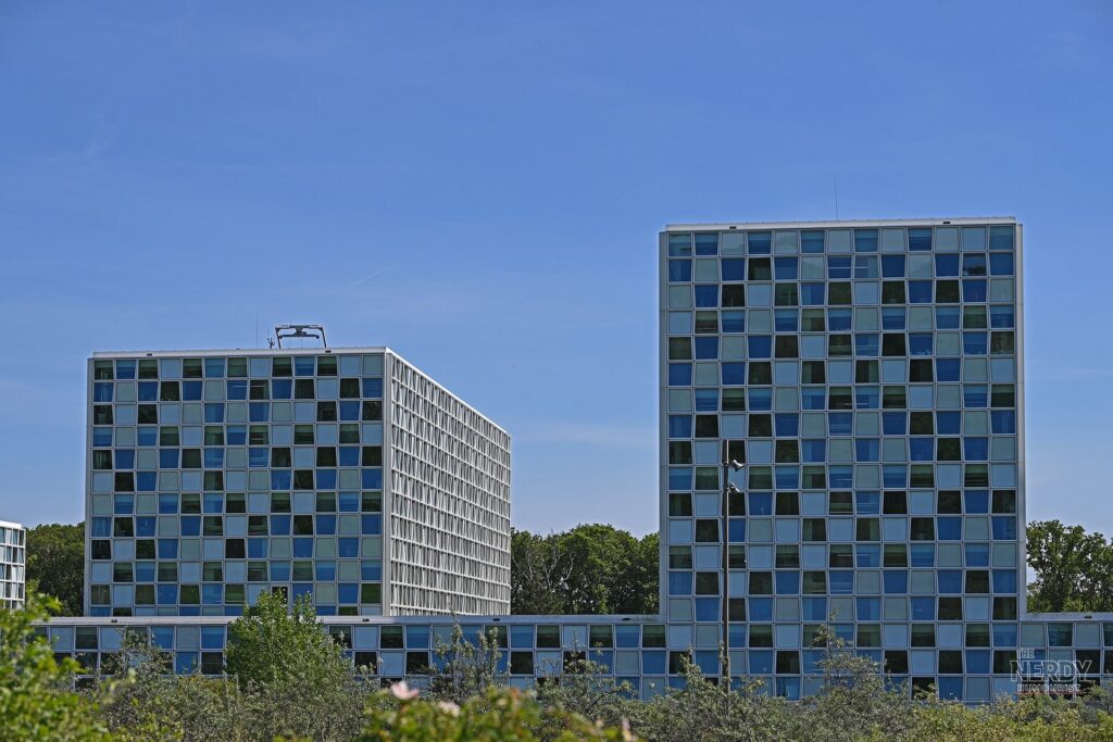ICC headquarters in The Hague seen from the Maurits Kiekpad, now targeted by US sanctions ICC action