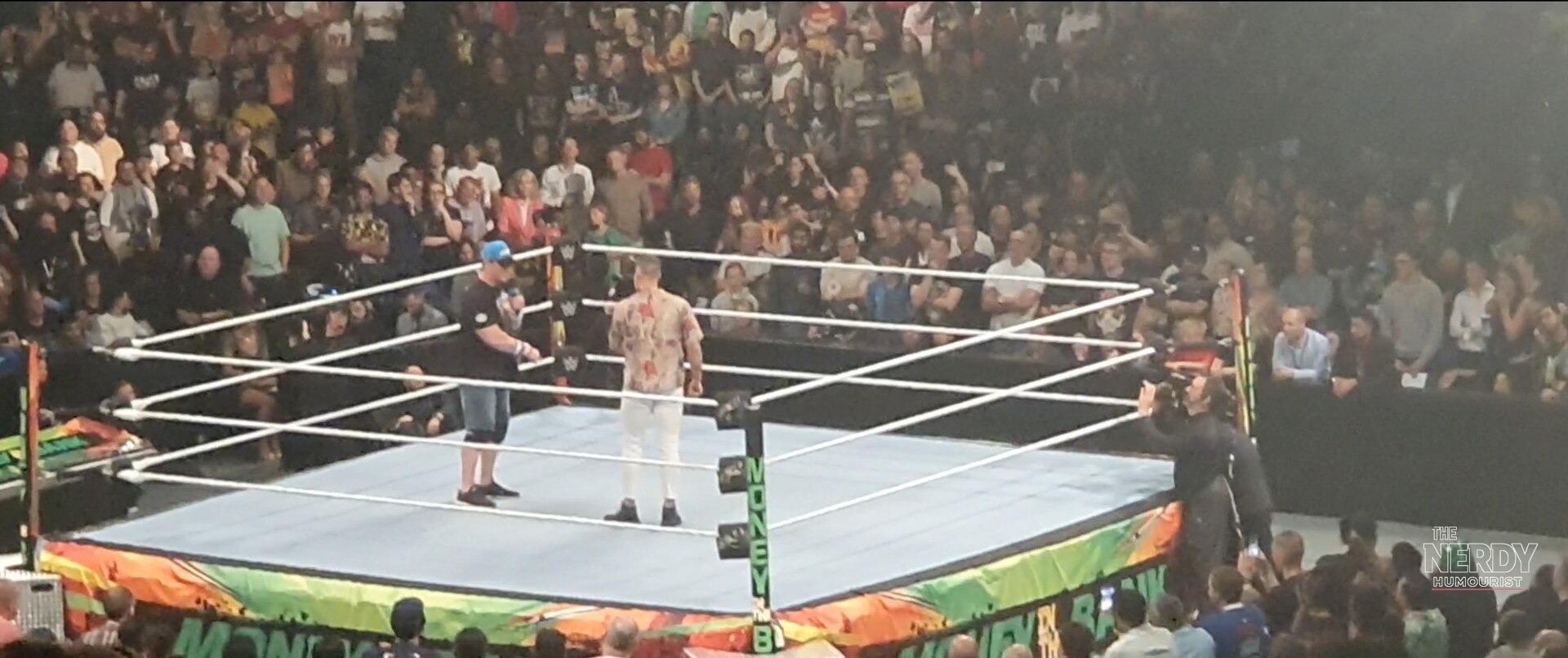 John Cena at WWE Money in the Bank 2023 — The Family Disappears John Cena film shoots in Atlanta