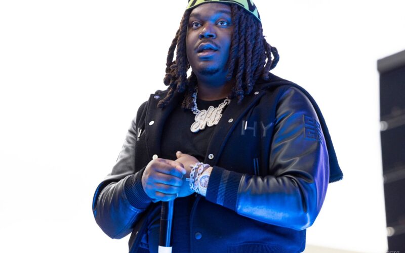 Rapper Lucki performing on stage — Lucki suffered a facial laceration in the ComplexCon fight on Oct. 3