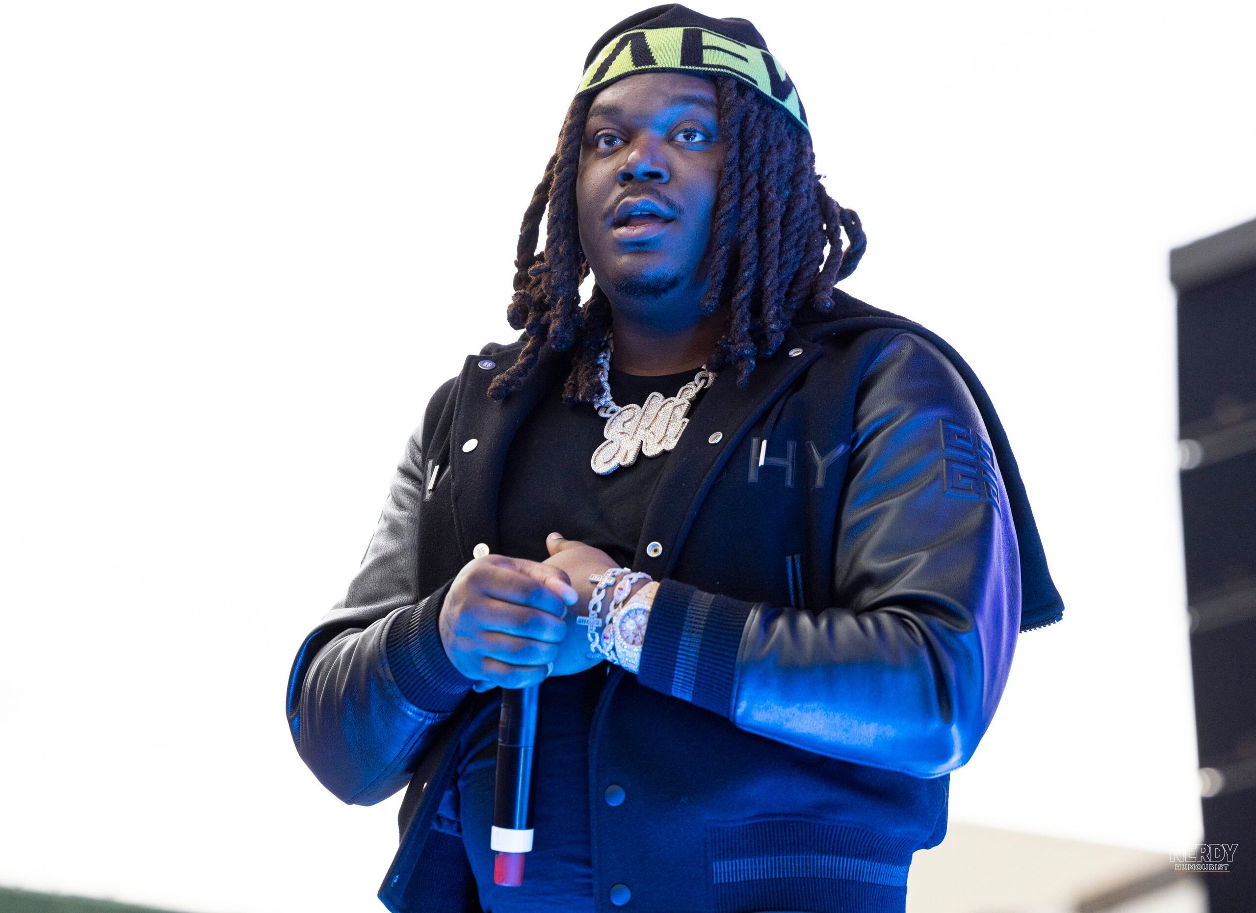 Rapper Lucki performing on stage — Lucki suffered a facial laceration in the ComplexCon fight on Oct. 3