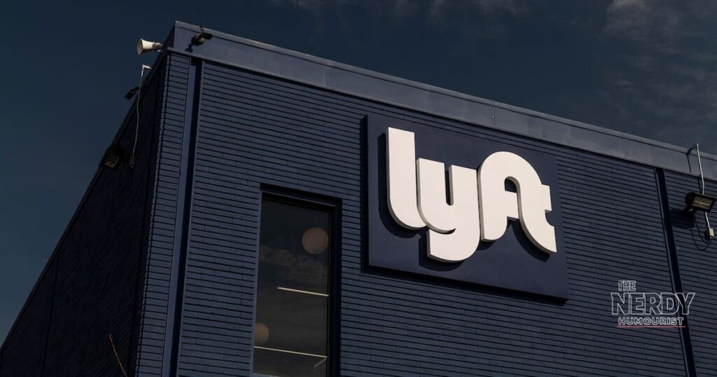 Lyft corporate signage on a company building, tied to the Lyft California settlement announcement
