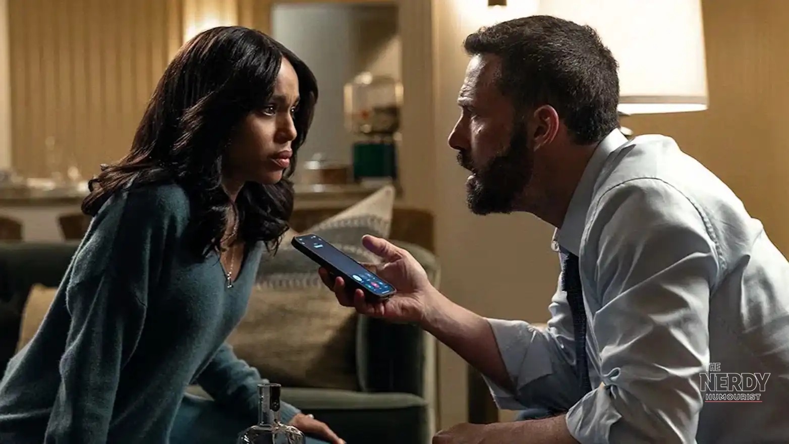 Kerry Washington and Ben Affleck in Animals, the new Netflix movie streaming October 9