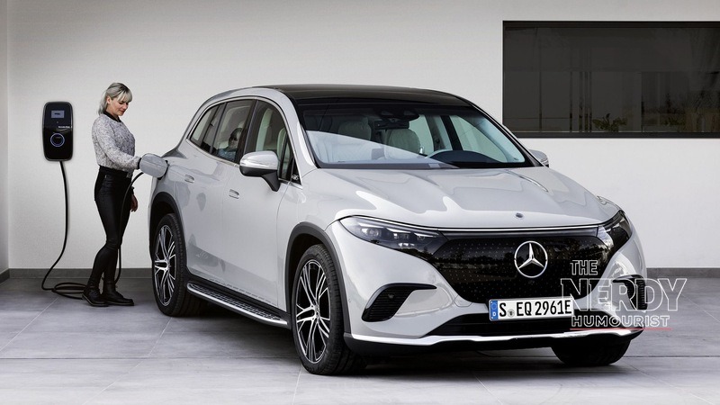 A Mercedes-Benz EQS SUV charging — electric models drove Mercedes-Benz Q3 sales 2026 higher in Europe and the US
