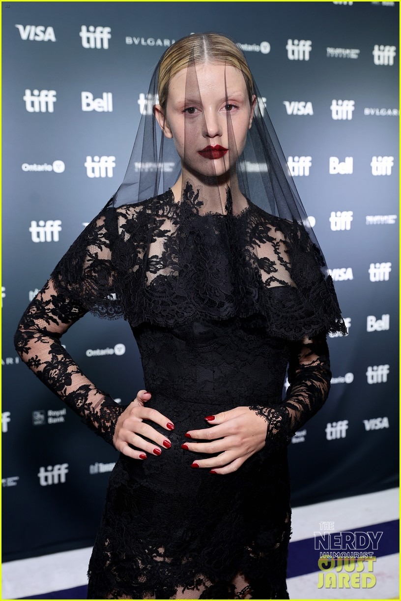 Mia Goth at the Pearl TIFF premiere in 2022, the Mia Goth divorce saga's roots traced through her career rise