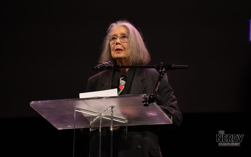 Anne Carson at the 2024 National Book Awards finalist reading — the Canadian poet won the Nobel Prize Literature 2026