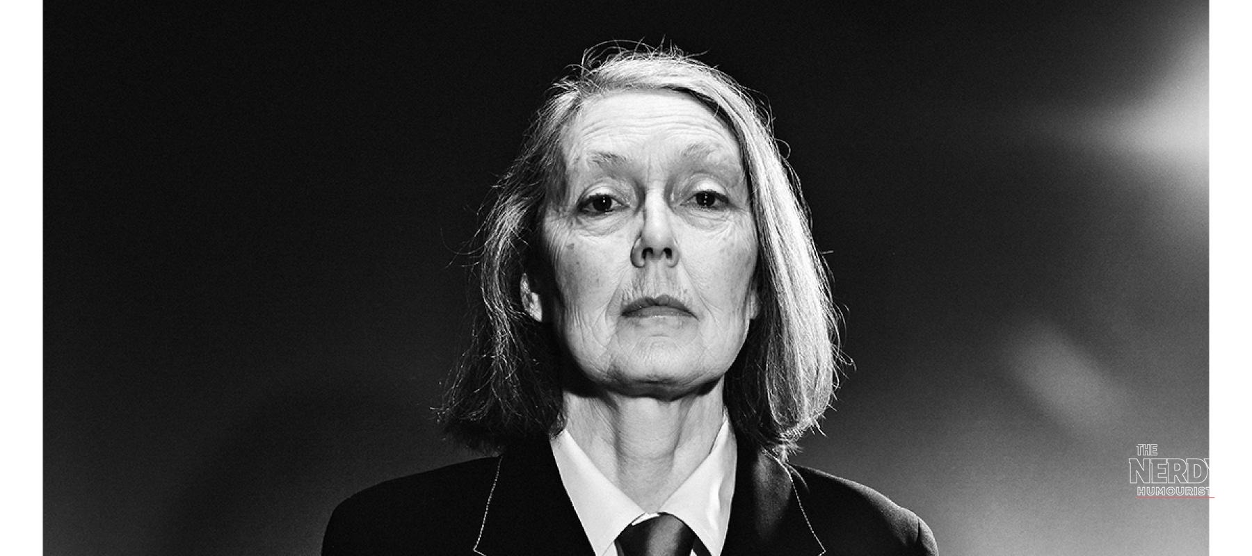 Black-and-white portrait of Canadian author Anne Carson, winner of the Nobel Prize Literature 2026
