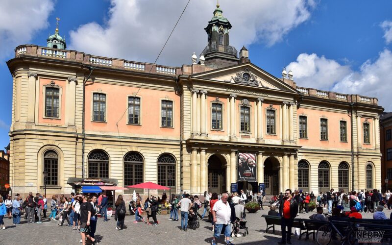 Börshuset in Stockholm, home of the Swedish Academy where the Nobel Prize Literature 2026 winner is announced