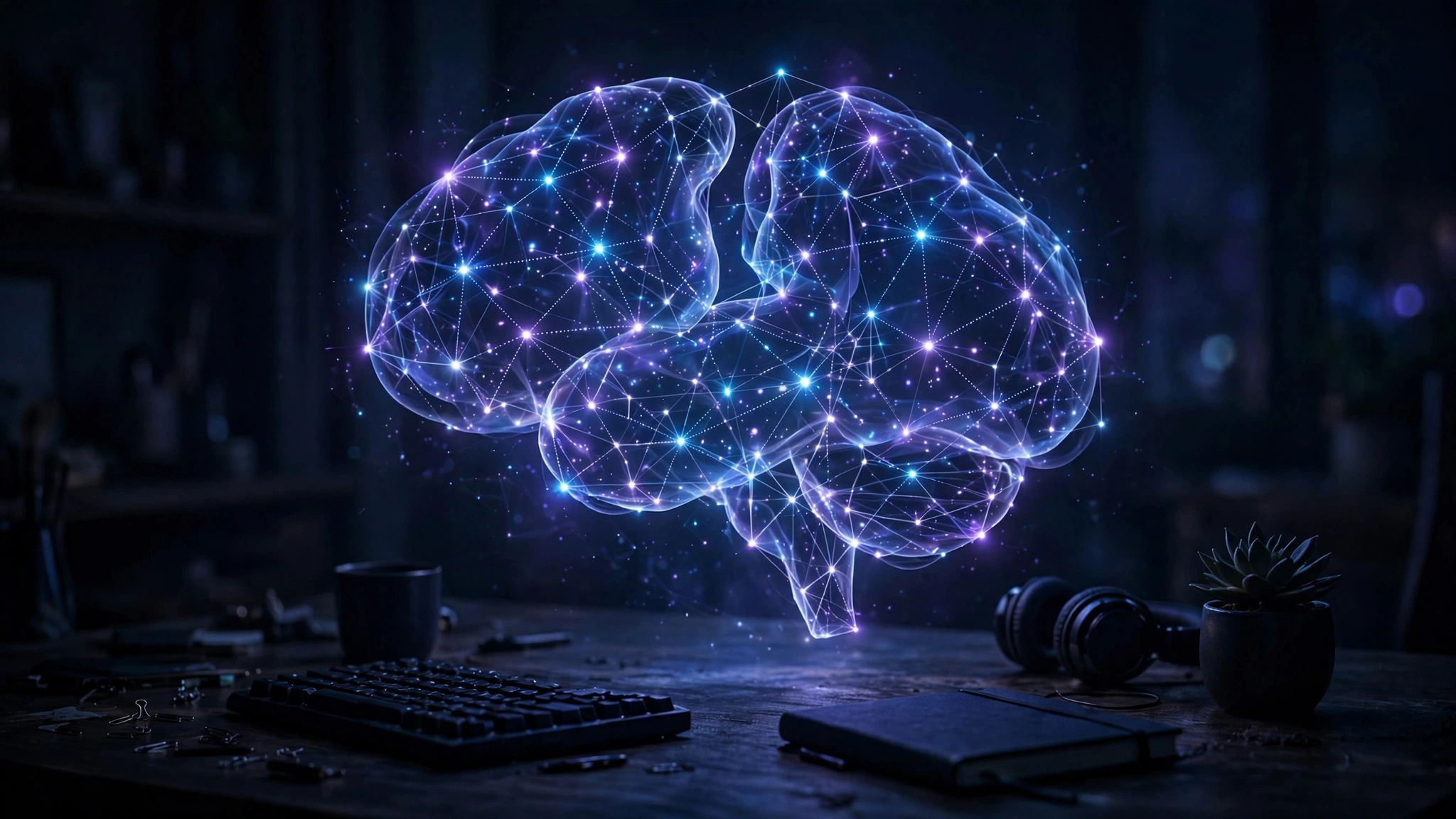Abstract glowing network of AI agent nodes representing OpenAI Dots always-on agents