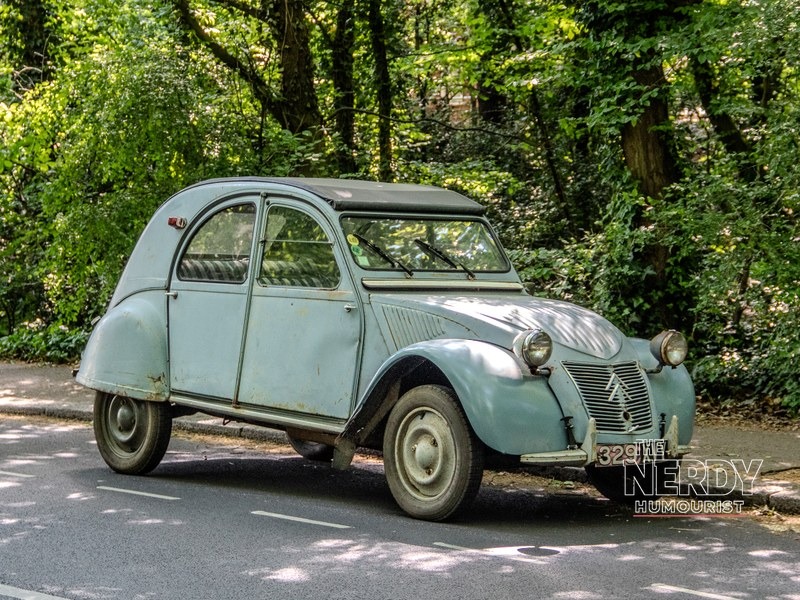 A classic 1954 Citroen 2CV, the icon Stellantis plans to reinvent as an affordable electric car at Paris Motor Show 2026