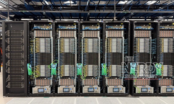 A CoreWeave data center with NVIDIA Grace Blackwell systems similar to the hardware behind the Reflection AI Beam model