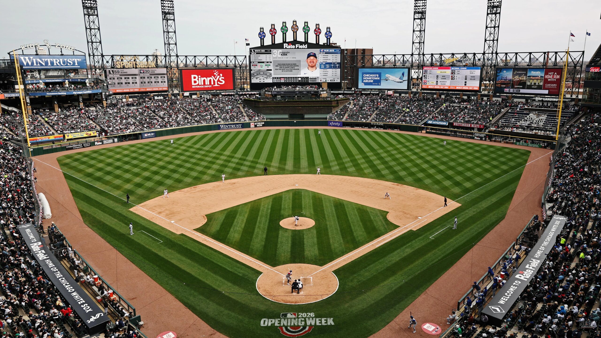 Rate Field in Chicago, where the Guardians beat the White Sox 9-3 in ALDS Game 3