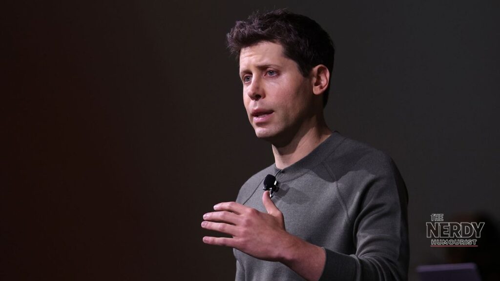 Sam Altman gesturing while speaking on stage — the Sam Altman AI risks interview drew a sharp contrast with Anthropic's approach to AI regulation