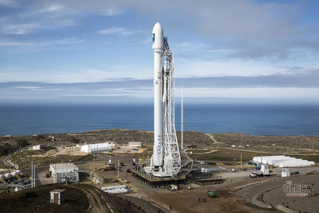 A SpaceX Falcon 9 on the pad at Vandenberg — SpaceX Q3 earnings raise questions about its AI cloud bet