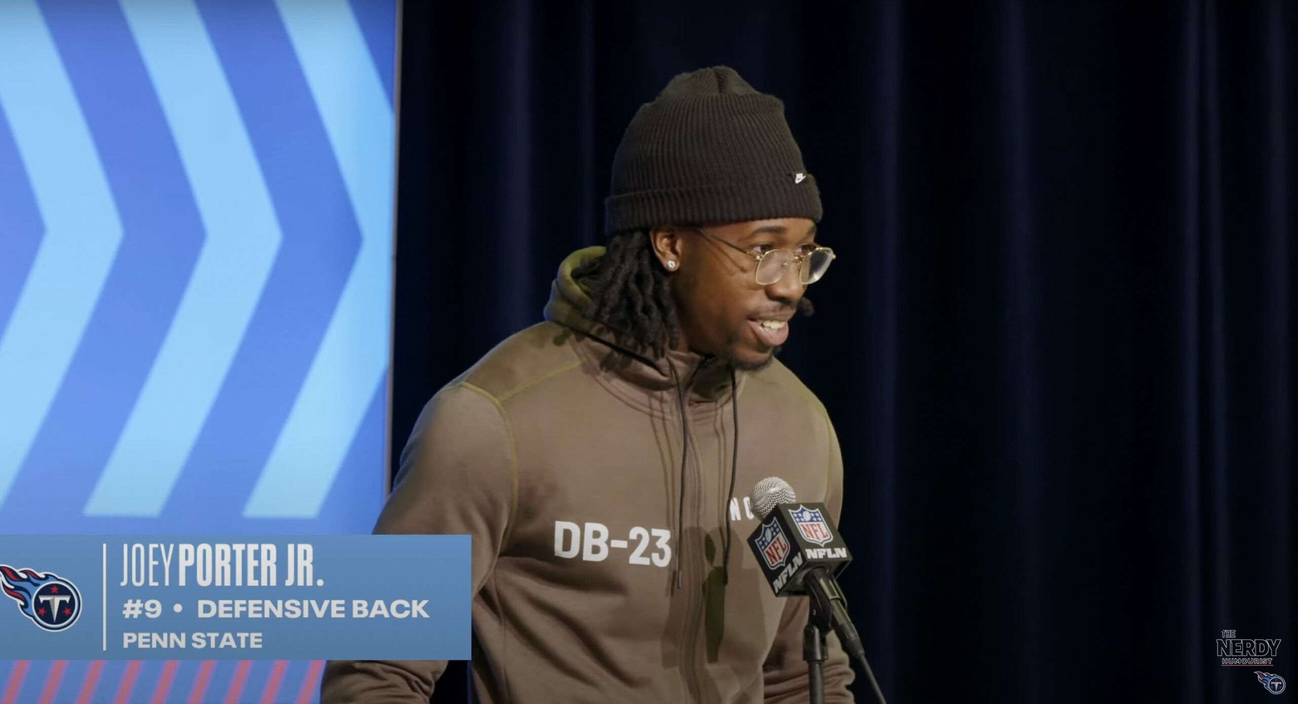 Joey Porter Jr. at the NFL Combine, the cornerback at the center of the Joey Porter Jr traded Cowboys deal
