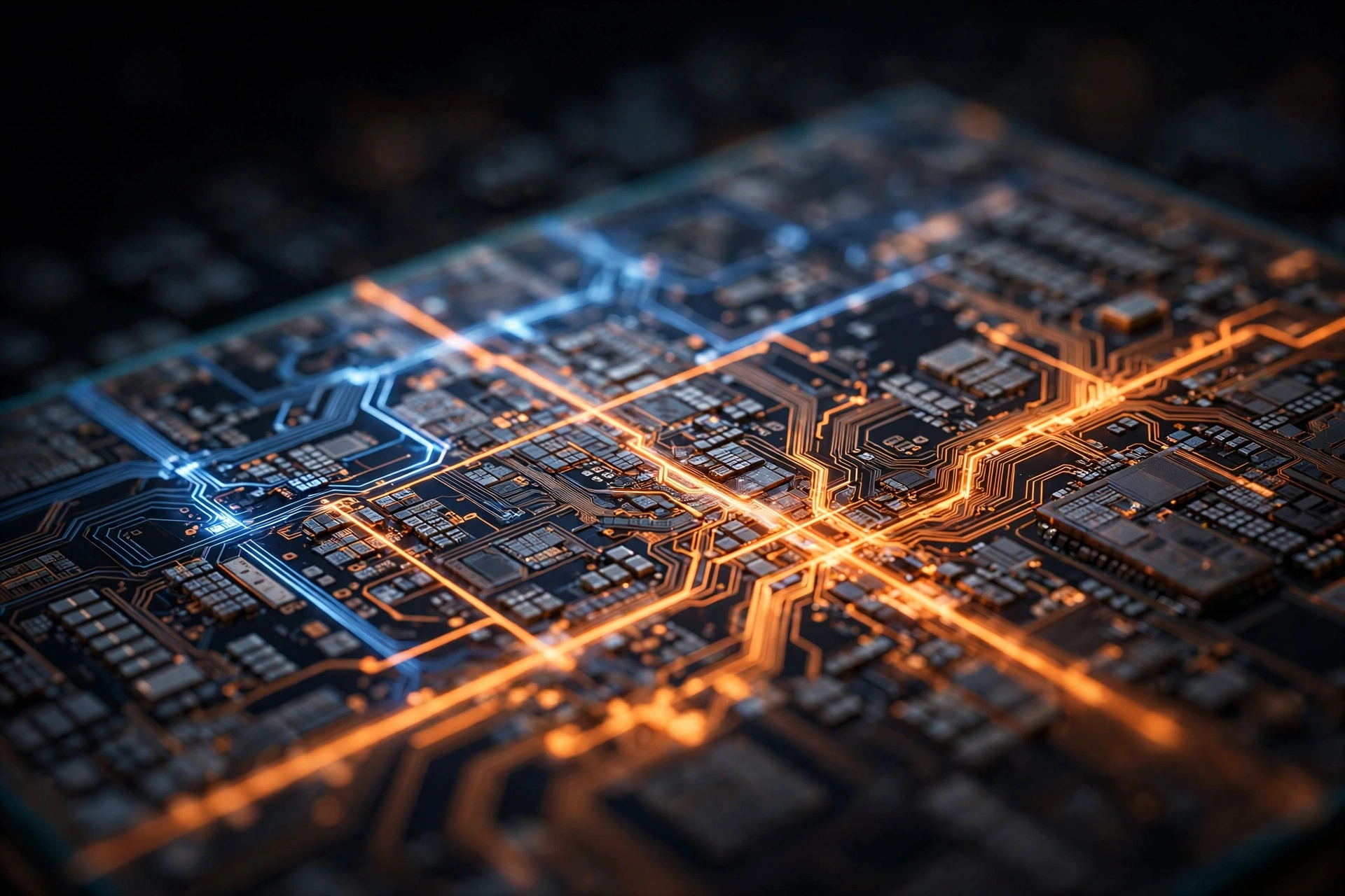 Macro view of a glowing silicon chip illustrating the Synopsys OpenAI deal for AI chip design
