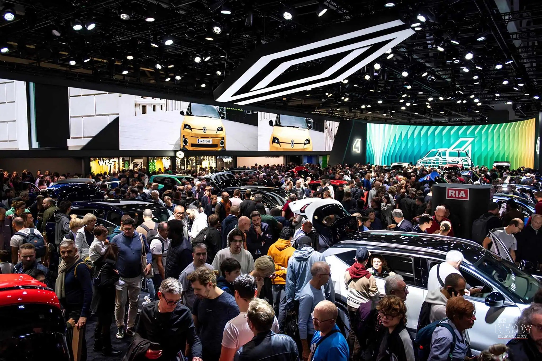 The 2026 Paris Motor Show at Paris Expo Porte de Versailles, where Tesla's Stand C25 hosts the Tesla Cybercab's European debut