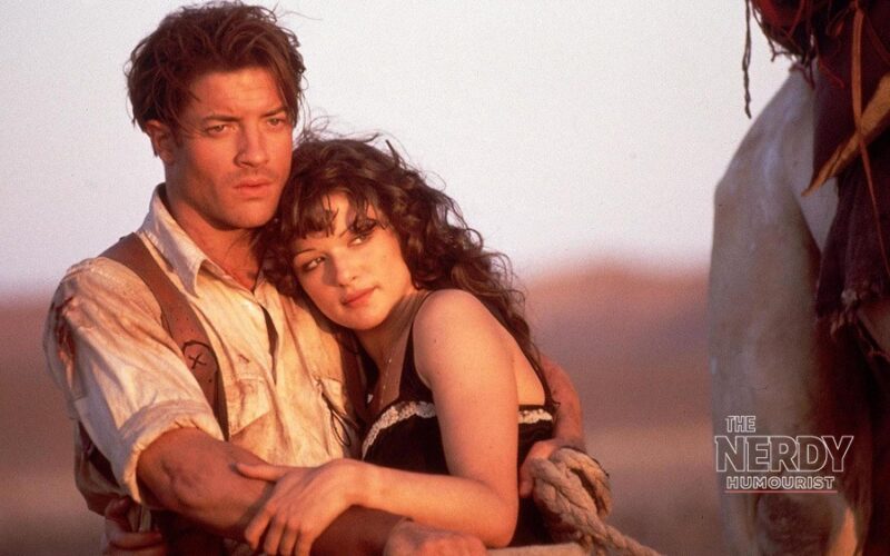 Brendan Fraser and Rachel Weisz as Rick and Evie O'Connell in The Mummy, the 1999 original