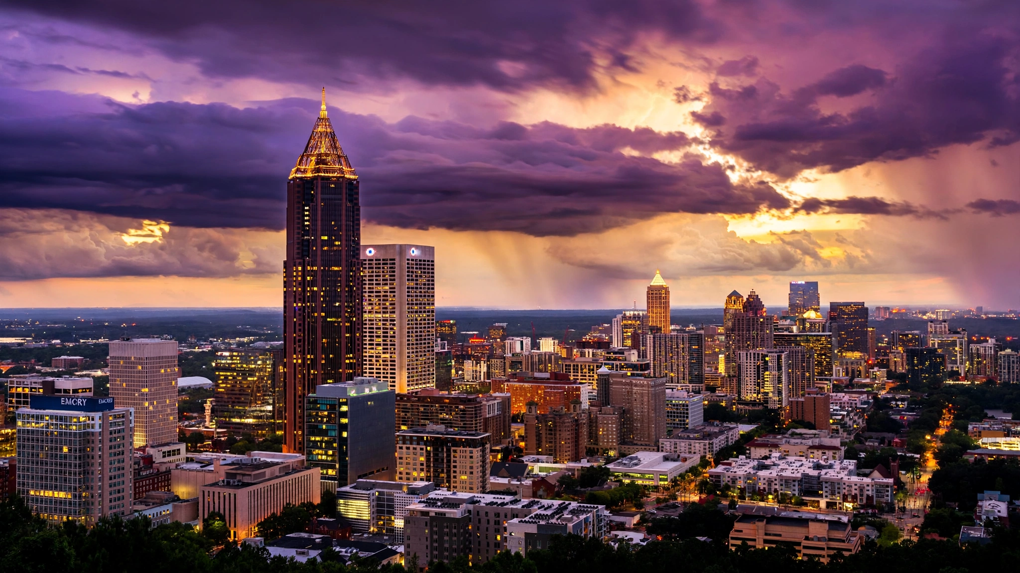 Atlanta skyline at dusk, the city where Von Scales died at 58