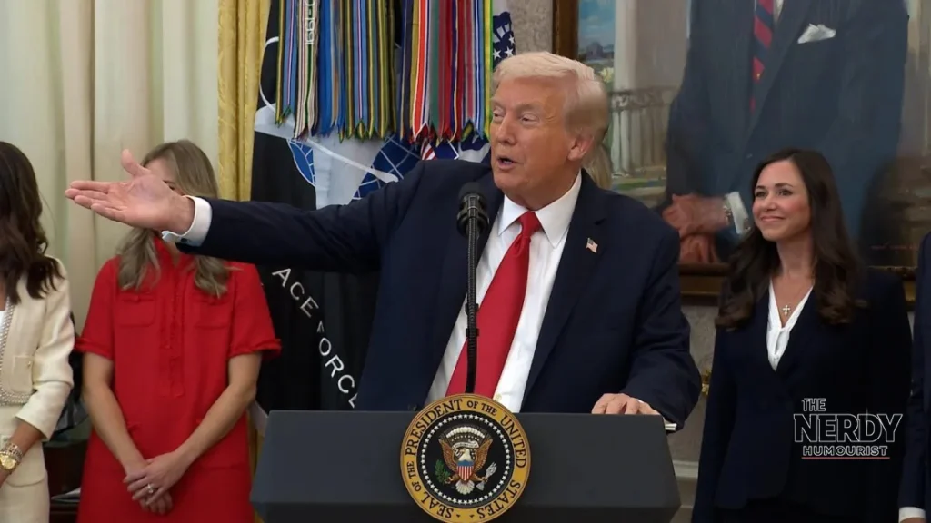 Donald Trump at the White House as his Trump approval rating hits a record low