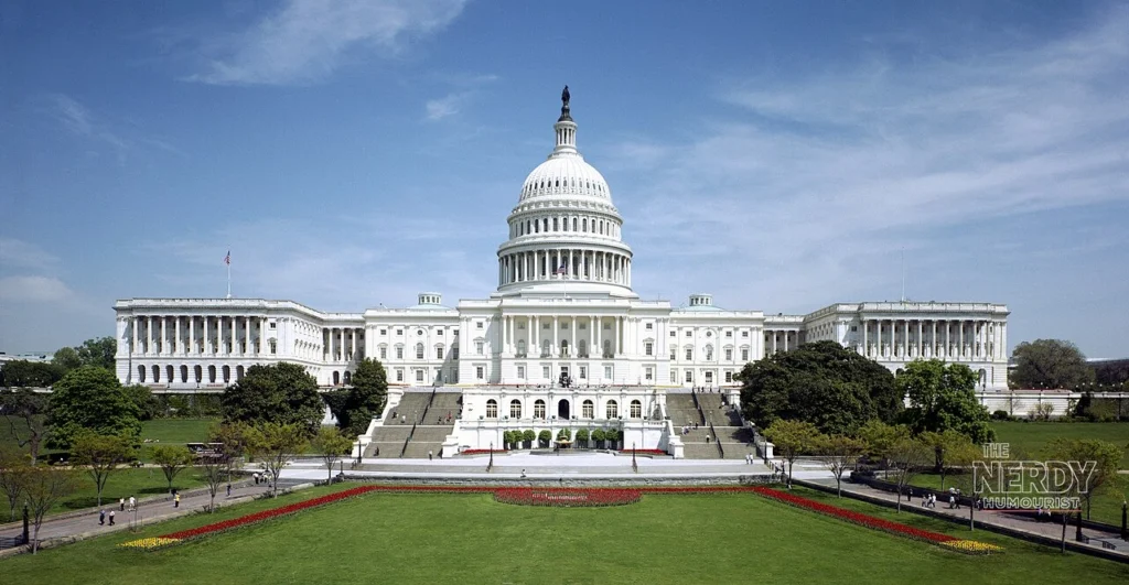 The US Capitol, where Democrats hope the Trump approval rating slump wins them Congress