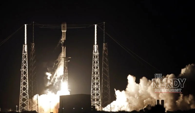 A stack of SpaceX Starlink satellites on a launch vehicle; Ukraine accuses the US of helping Russia through slowdowns on the satellite network its military relies on