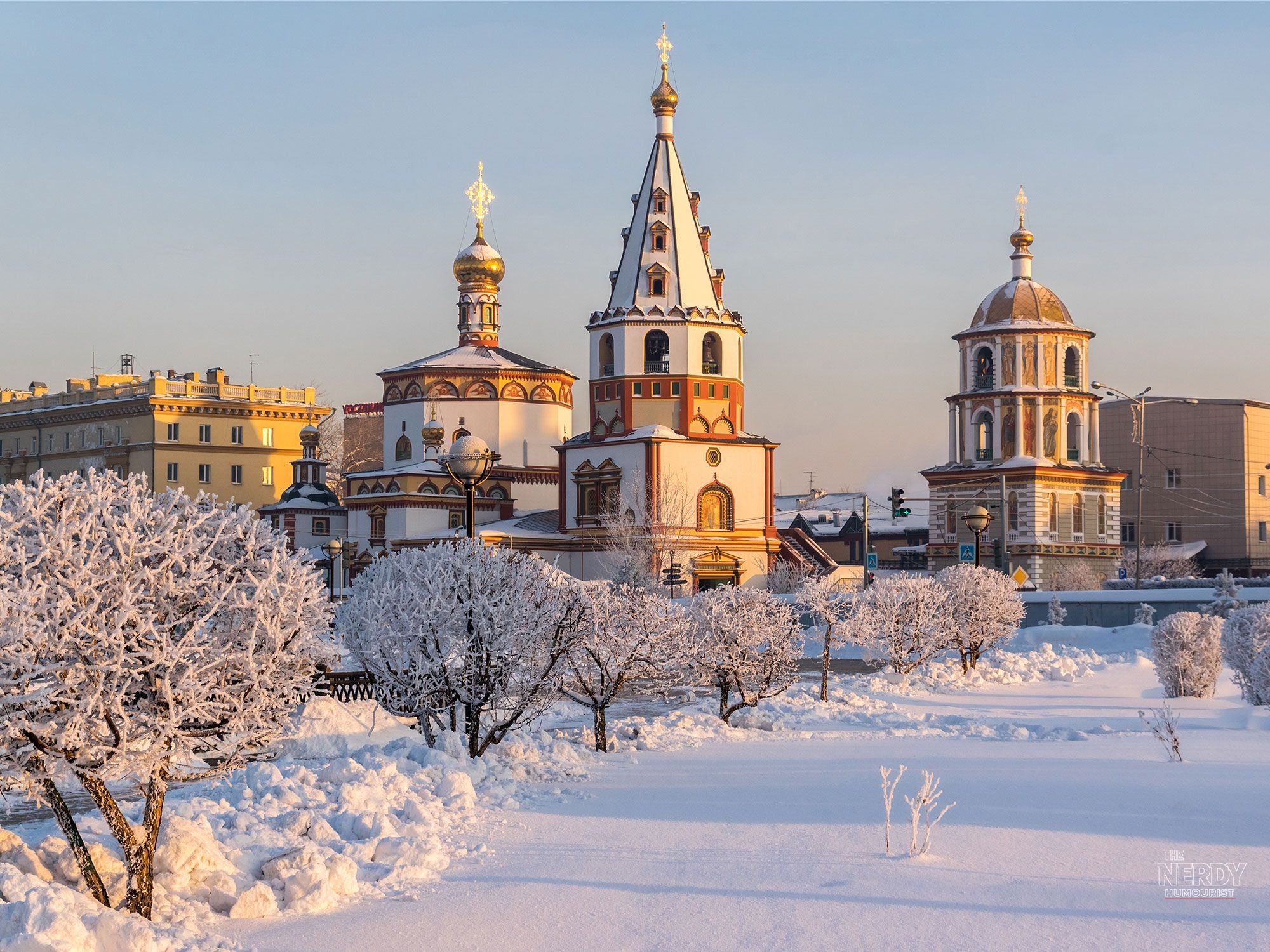 Winter view of Irkutsk, Russia, where a suspected plague death has drawn international attention