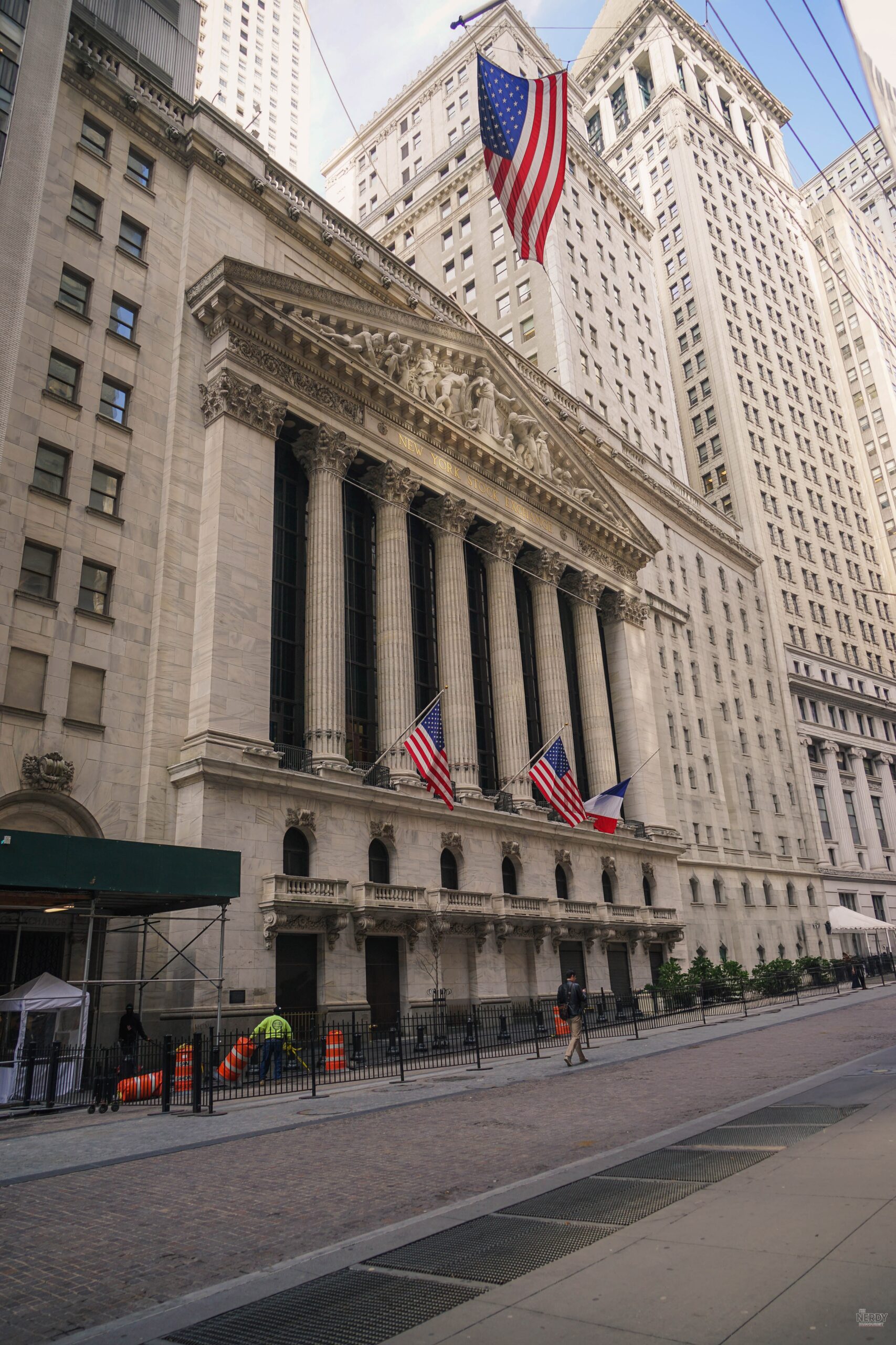 New York Stock Exchange building during the Wall Street rebound ahead of earnings week