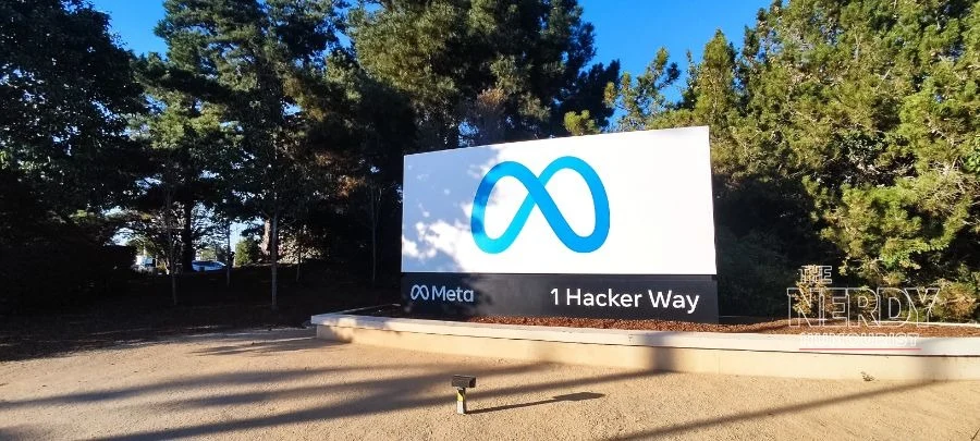 Meta Menlo Park campus sign following Meta Q3 2026 earnings report.